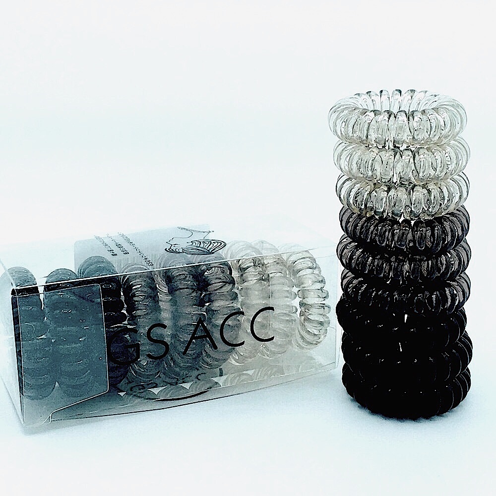 Black Ombré Coil Hair Ties